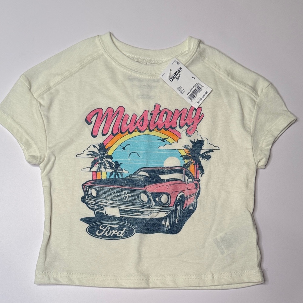 Oshkosh Graphic Tee Mustang T-Shirt - Cream
